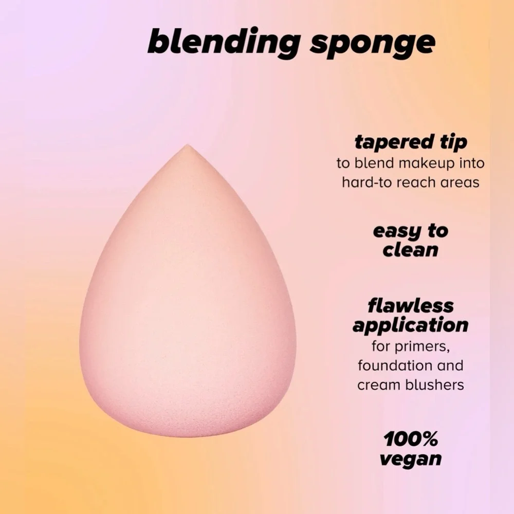 Lottie London Latex Free Blender Sponge & Reusable Triangle Powder Puff Bundle